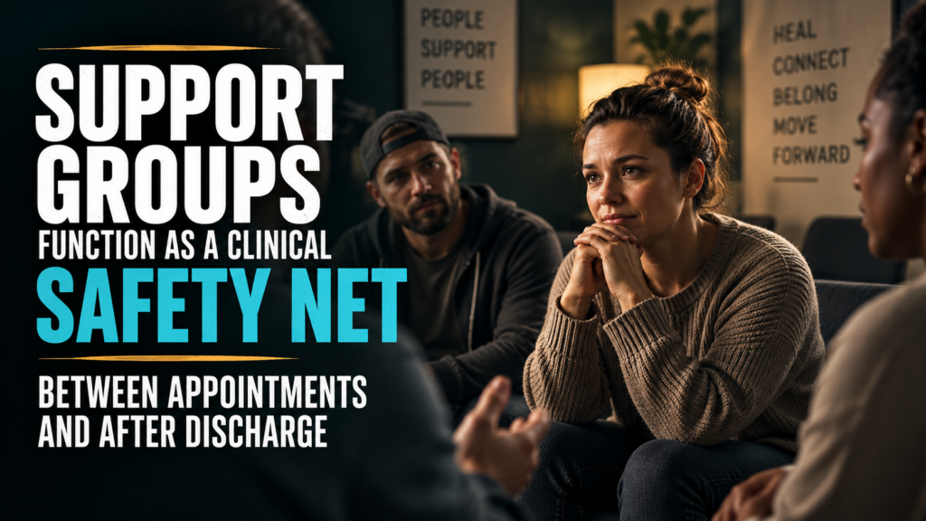Support Groups Function as a Clinical Safety Net That Catches What Happens Between Appointments and After Discharge 7 support groups