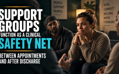 Home 12 Support Groups Function as a Clinical Safety Net That Catches What Happens Between Appointments and After Discharge