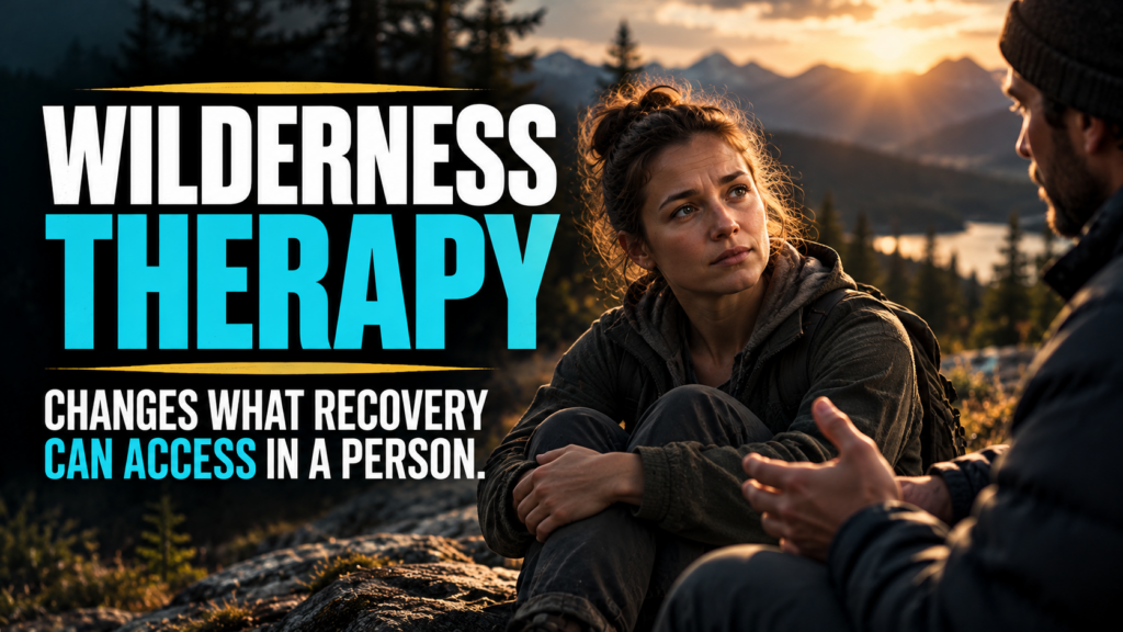 Wilderness Therapy Changes What Recovery Has Access to in a Person by Changing the Environment 1 Wilderness Therapy Changes What Recovery Has Access to in a Person by Changing the Environment